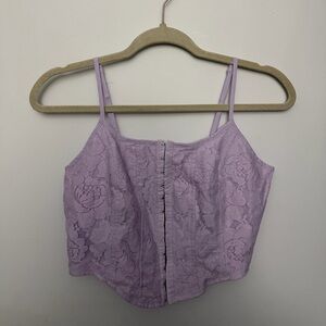Wild Fable Lavender Lace Crop Top